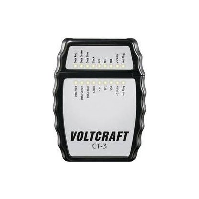 VOLTCRAFT CT-3 tester kabelů, pro Kabel HDMI Typ A, HDMI 1.0, 1.1, 1.2, 1.2a, 1.3a/b/c, 1.4**/a, CT-3