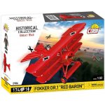 COBI 2986 Great War Německý trojplošný stíhací letoun FOKKER Dr. I Rudý Baron – Zboží Mobilmania