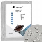 Springos Krycí plachta s oky 6x8 m 130g PE GA2185 šedá – Zboží Dáma