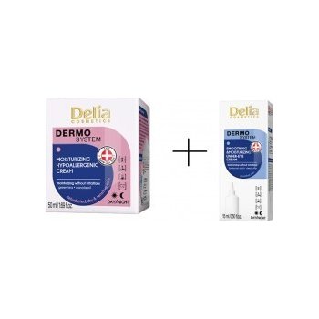 Delia Cosmetics hydratační hypoalergenní krém 50 ml + oční krém 15 ml dárková sada