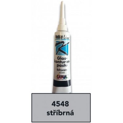 Kontura na sklo HOBBY LINE v tubě 20 ml stříbrná – Sleviste.cz