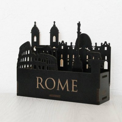Dřevěný stojan na pera - Řím – Zboží Mobilmania