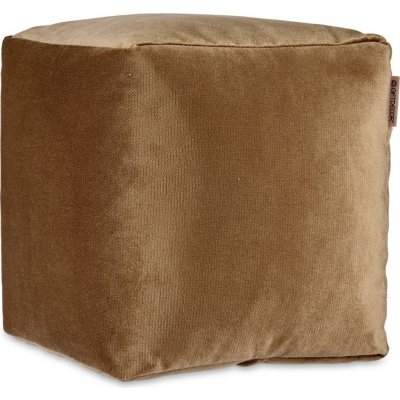 Giftdecor Sametový taburet, 30 x 30 cm, hnědý – Zboží Dáma
