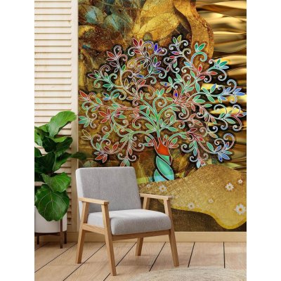Gario Fototapeta Strom na zlatém pozadí Materiál: Vliesová, rozměry 100 x 140 cm – Zboží Mobilmania