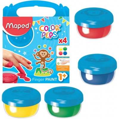 Maped Prstové barvy Color'Peps 4 barvy 80 ml – Zboží Dáma Maped Prstové barvy Color'Peps 4 barvy 80 ml – Zboží Dáma