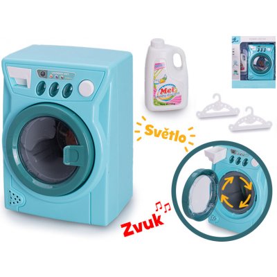 MikroTrading Pračka 14x10cm na baterie se světlem zvukem a doplňky v krabičce – Hledejceny.cz