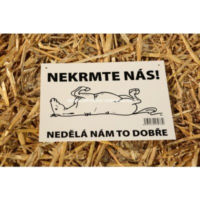 Cedulka Nekrmte nás – Hledejceny.cz