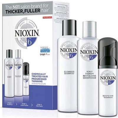 Nioxin System 6 šampon 300 ml + kondicionér 300 ml + péče o pokožku hlavy 100 ml dárková sada – Zboží Mobilmania