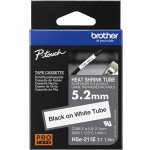 Brother HSE-211E, bužírka bílá / černá 5,2 mm – Zboží Dáma