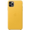 Pouzdro a kryt na mobilní telefon Apple Apple iPhone 11 Pro Max Leather Case Meyer Lemon MX0A2ZM/A