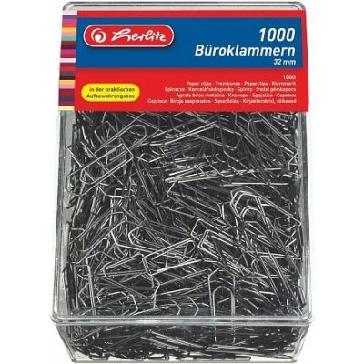 Spona dopisní Herlitz 32 mm, pozinkovaná, 1.000 ks – Zboží Dáma