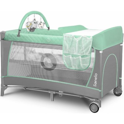 Lionelo Cestovní postýlka Flower Turquoise – Zboží Dáma