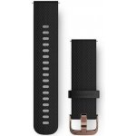 Garmin Quick Release 20mm, silikonový černý, růžovozlatá přezka 010-12691-03 – Zboží Mobilmania