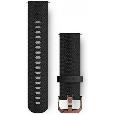 Garmin Quick Release 20mm, silikonový černý, růžovozlatá přezka 010-12691-03 – Zboží Mobilmania