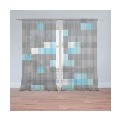 Sablio Záclony Blocks 1: 2ks 150x250cm – Hledejceny.cz