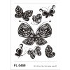 AG Design F0459 Samolepicí dekorace BLACK FLOCK BUTTERFLIES rozměry 65 x 85 cm