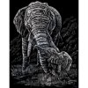 Škrábací  obrázek Royal & Langnickel Stříbrný škrabací obrázek Slonice s mládětem