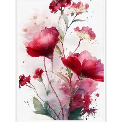 Plakát / Obraz Květinová harmonie A4 - 21 x 29,7 cm Tiskové plátno S bílým okrajem – Hledejceny.cz