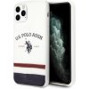 Pouzdro a kryt na mobilní telefon Apple US Polo ASSN US Polo USHCN58PCSTRB iPhone 11 Pro bílé Tricolor Pattern Collection