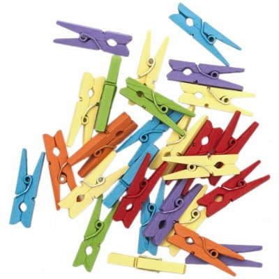 Dp Craft Kolíčky dřevěné mini barevné 4 × 30 mm (30ks) – Sleviste.cz