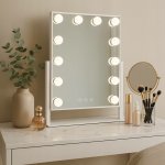 KIK KX3942_1 USB Zrcátko na líčení s LED žárovkami – Zboží Mobilmania