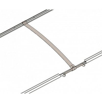 Palram spojovací článek pro vchodovou stříšku Aquila 88.5 x 6.5 x 6.5 cm – Hledejceny.cz