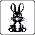 Artemiss Zajíček plastová šablona 496 G 29x29cm – Zboží Dáma