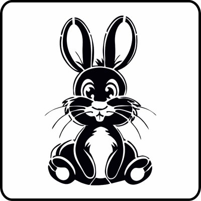 Artemiss Zajíček plastová šablona 496 G 29x29cm – Zboží Dáma