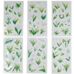 Průhledné samolepky květin a rostlin zelená – Zboží Mobilmania