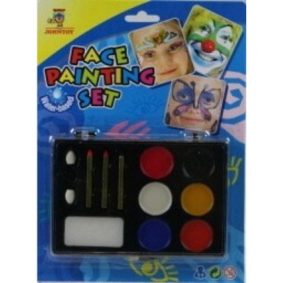 Alltoys Malování obličej barvy obličejové set 6 ks se štětečky a houbičkou – Zboží Dáma