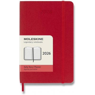 Moleskine A6 denní 2026 červený – Zboží Živě