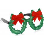 PartyDeco Párty brýle Vánoční věnec – Zboží Dáma