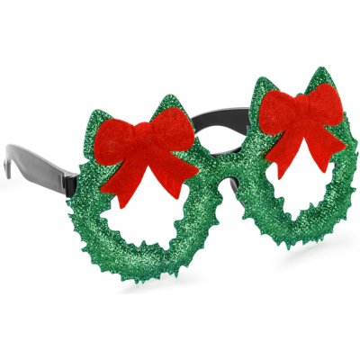 PartyDeco Párty brýle Vánoční věnec – Zboží Dáma