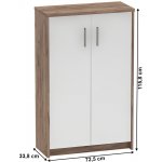 Kondela Kancelářská skříňka, kraft dunkel/bílá, JOHAN 2 NEW 13 JH033 – Zboží Mobilmania