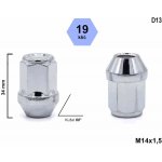 Kolová matice M14x1,5 kužel zavřená, klíč 19, AD/S, D13 výška 34mm – Sleviste.cz