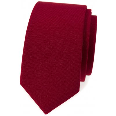 Avantgard luxusní slim kravata bordó – Zboží Mobilmania
