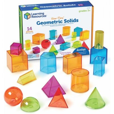 Montessori Průhledná barevná geometrická tělesa – Hledejceny.cz