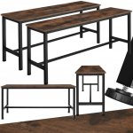 tectake 404547 2 lavičky fairfield industriální dřevo tmavé, rustikální – Sleviste.cz