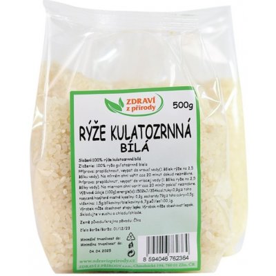 IPJ Natur Rýže kulatozrnná bílá 0,5 kg – Zboží Mobilmania