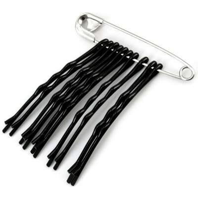 Sponky do vlasů / pinetky - černá (5 svaz.) – Zboží Dáma
