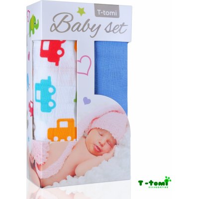 T-tomi Baby set bambusová osuška auta modrá – Hledejceny.cz