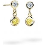 Danfil dětské náušnice C1537 ze žlutého zlata s kamínkem Yellow zapínání balónek – Hledejceny.cz