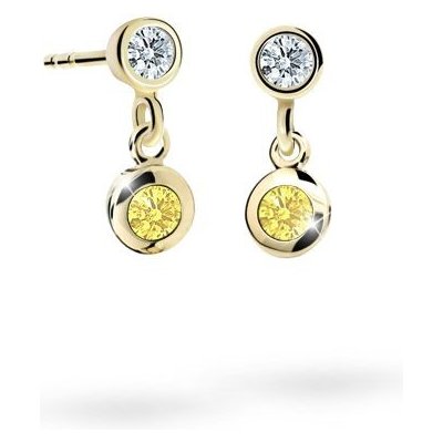 Danfil dětské náušnice C1537 ze žlutého zlata s kamínkem Yellow zapínání balónek – Hledejceny.cz