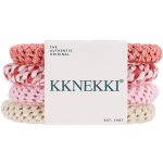 KKNEKKI Gumička do vlasů Kknekki no. 62 – set 4 ks, růžová barva, textil – Zboží Mobilmania
