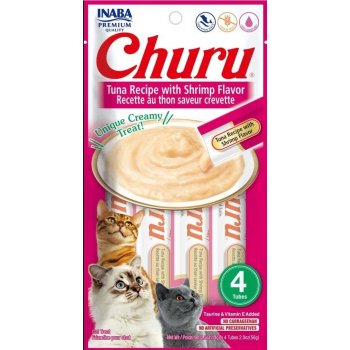 Inaba Churu cat snack tuňák s krevetovou příchutí 4 x 14 g