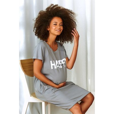 Mateřská noční košile Happy Mommy Grey – Sleviste.cz