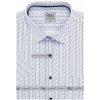 Pánská Košile AMJ Comfort fit košile s krátkým rukávem bílá s modrým vzorem