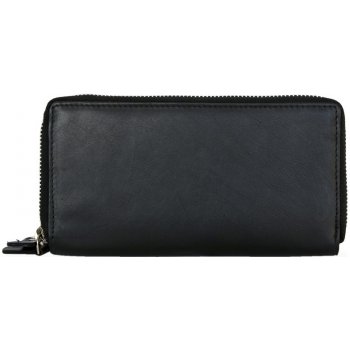 Dvojzipová kvalitní kožená peněženka HMT černá