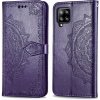 Pouzdro a kryt na mobilní telefon Samsung PROTEMIO 25440 ART Peňaženkový kryt Samsung Galaxy A42 ORNAMENT fialový