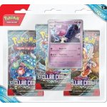 Pokémon TCG Stellar Crown 3-Pack Blister booster – Zboží Dáma